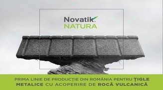 Novatik has opened the first production line for stone chip coated metal roof tiles from Romania.